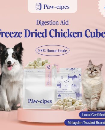 Paw-cipes Freeze Dried Treats Premium Cat/Dog Food - Chicken Cubes