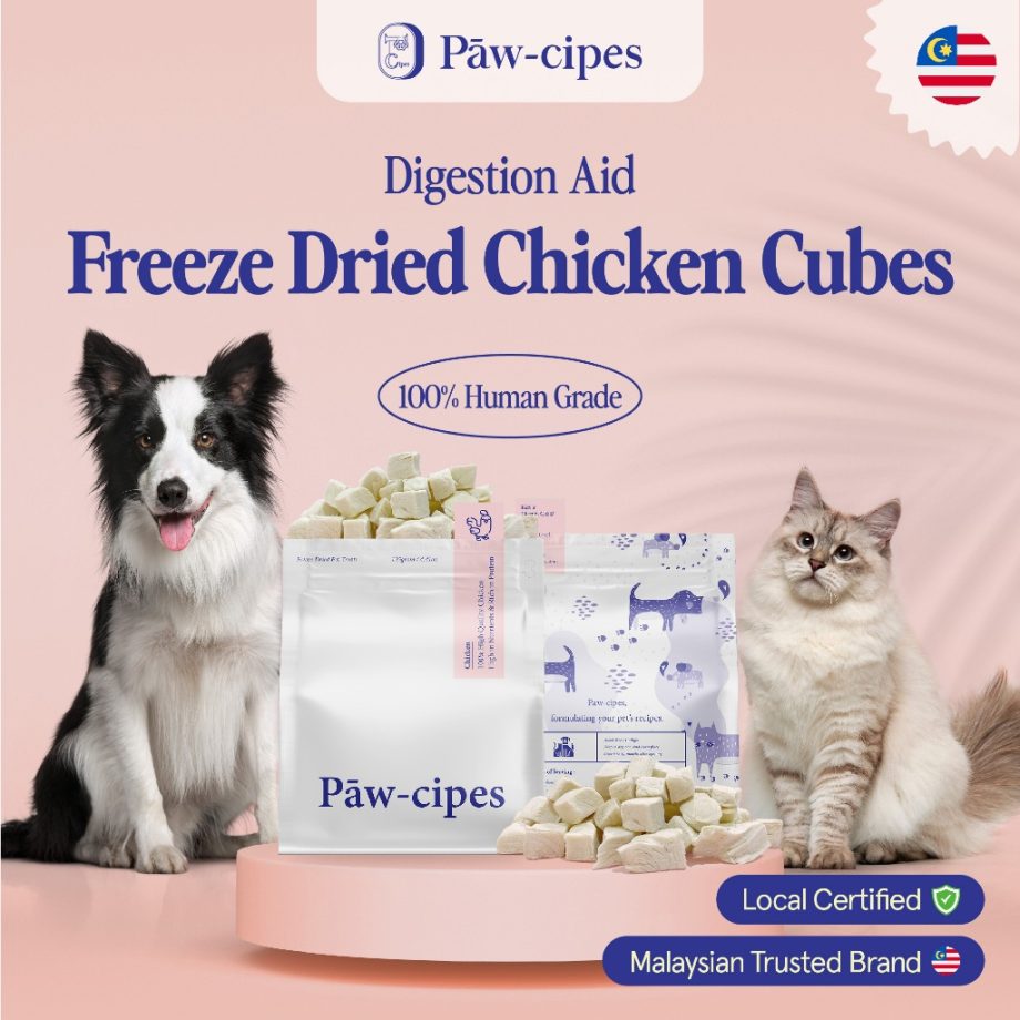 Paw-cipes Freeze Dried Treats Premium Cat/Dog Food - Chicken Cubes