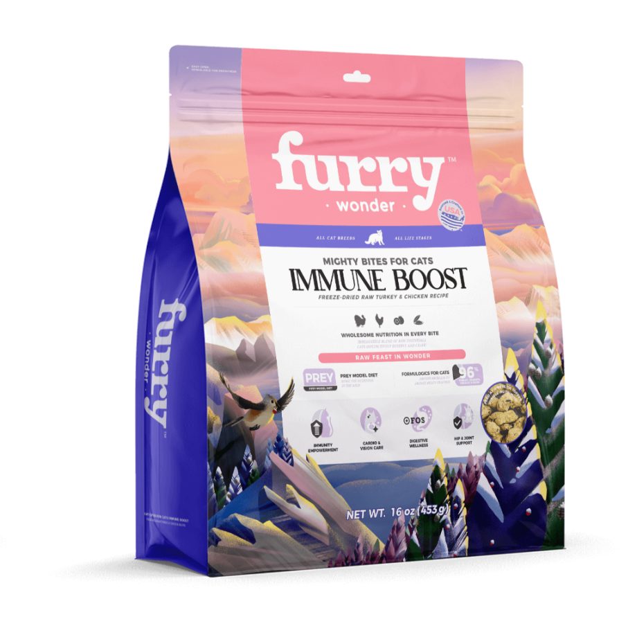 FURRY WONDER IMMUNE BOOST Freeze-Dried Raw CHICKEN&PIGEON Recipe for CATS & DOGS
