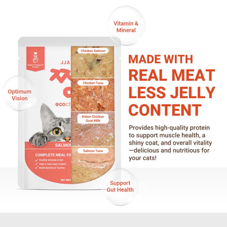 JJANG Eco-choice Pouch Cat Wet Food Real Meat Fish