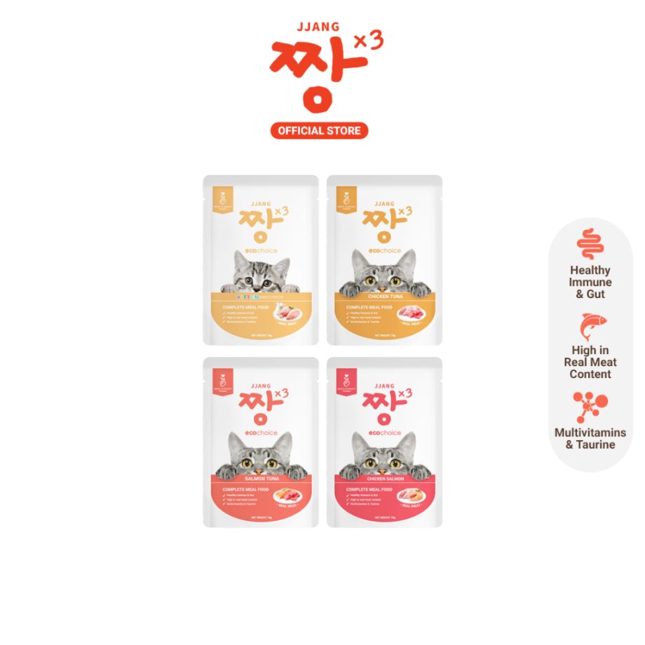 JJANG Eco-choice Pouch Cat Wet Food Real Meat Fish