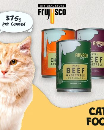 Anyson Pet Canned Wet Cat Food With Cat Grass 375g